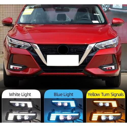 2PCS Led Daytime Running Light For Nissan Sentra 2020 2021 Xtrail 2017-2020 Qashqai 2019 2020 2021 Kicks 2017-2020 Fog lamp DRL