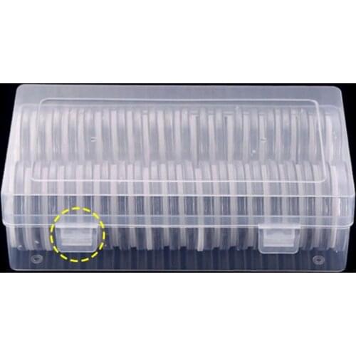 40Coin Capsules with 40Foam Gasket and 1 Plastic Storage Box for Coin Collection for 16 20 25 27 30 38 46mm Coins