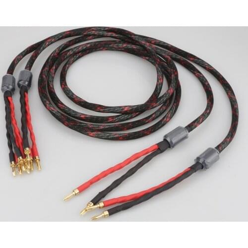 Audiocrast HI-End Western Electric Speaker Cable HIFI Audiophile Cable Banana To Banana Plug Biwire LoudSpeaker Wire Audio Line