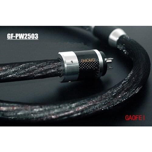 GAOFEI HIFI audio front and rear power cords with carbon fiber copper and rhodium-plated power plugs