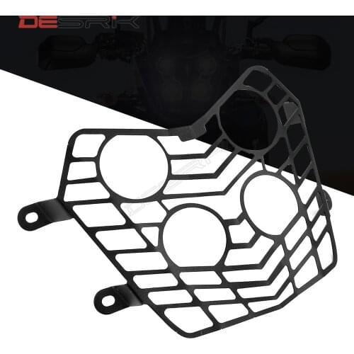 DESRIK Motorcycle Aluminium Headlight Protector Grille Guard Cover Protection Grill For Yamaha Tenere 700 TENERE 700 Tenere700