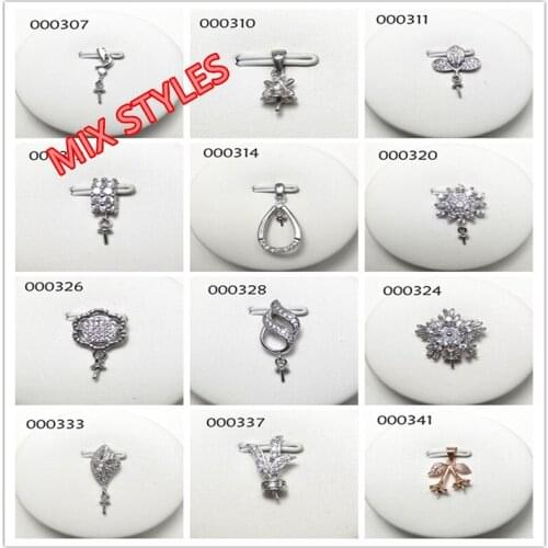 MIX STYLES Pendant Mountings Findings Settings Jewelry Parts Fittings Wedding Accessories for Pearls Jade Coral Stones