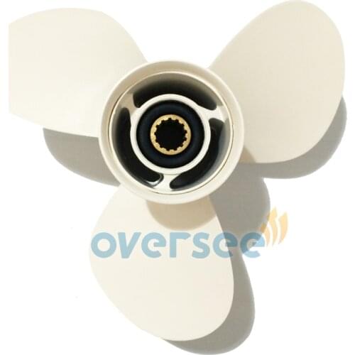 OVERSEE Aluminum Propeller 69W-45958-00-EL(663-45958-01-EL ) 11 1/4x14 for Yamaha Outboard Motor Motor 40HP 60HP 11 - 1/4 x 14