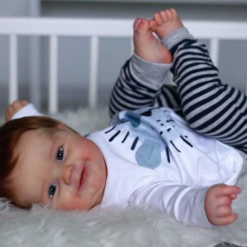 New 20" Reborn Baby Boy Doll Soft Silicone Vinyl Dolls Toy For Child Birthday Reborn Baby Doll