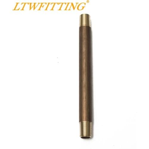 LTWFITTING Brass Pipe 5-1/2" Long Nipple Fitting 1/4" Male NPT Air Water