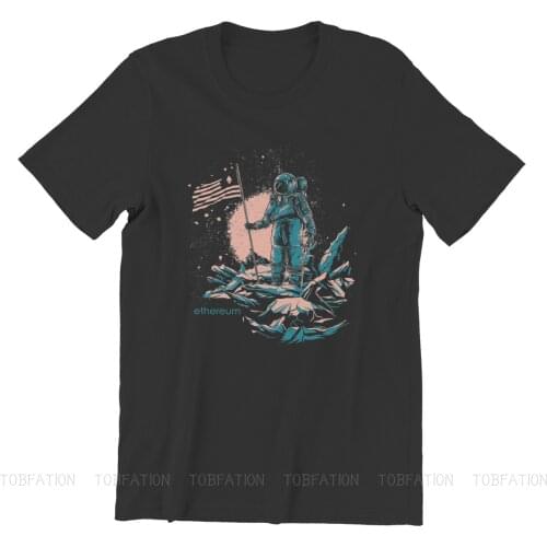 Bitcoin Cryptocurrency Miners Meme Mens TShirt Ethereum Moon Man Distinctive T Shirt Original Streetwear Hipster
