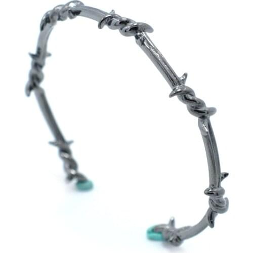 Wire Screw Bracelet Male Bracelet&bangle Barbed Twist Thorns Geometric Creative Men Bracelet Cuff Pulseras Bijoux Jewelry