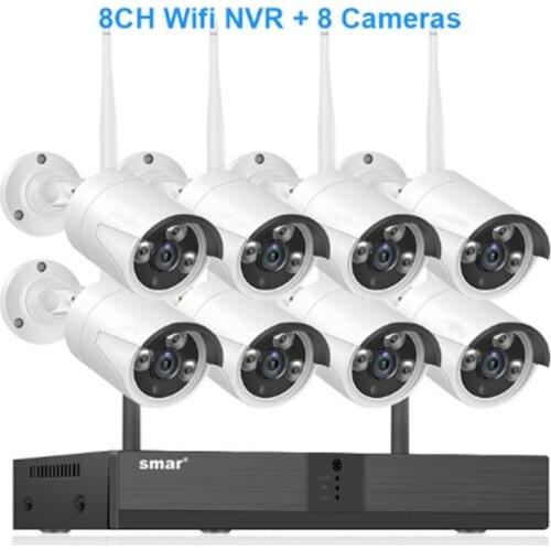 New 4K Ultra HD 5MP H.265 POE NVR Security System Kit Outdoor Waterproof CCTV IP Camera Audio Video Record Set SC004