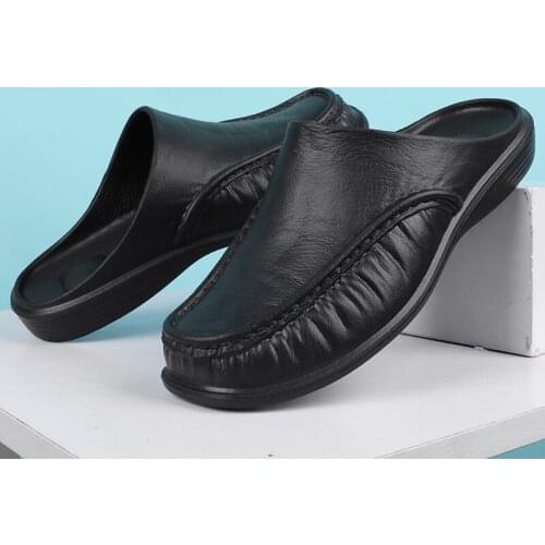 New Men Indoor Slippers Home Men House Slippers Comfortable Lightweight Casual Shoes Outdoor Non-slip Walking Shoes Size 40-47