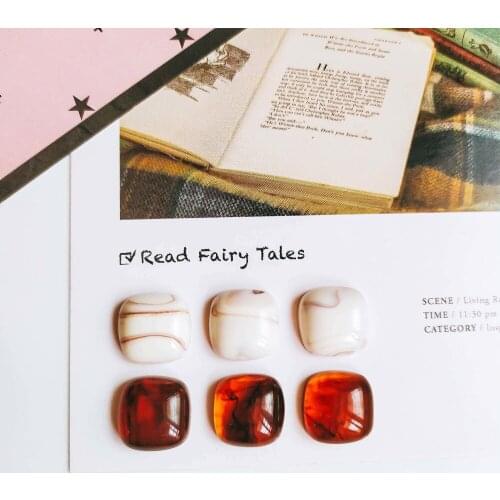 Resin Plastic Cabochon Square Flat Back Base Jewelry Component Accessories Diy Handmade Material 20pcs