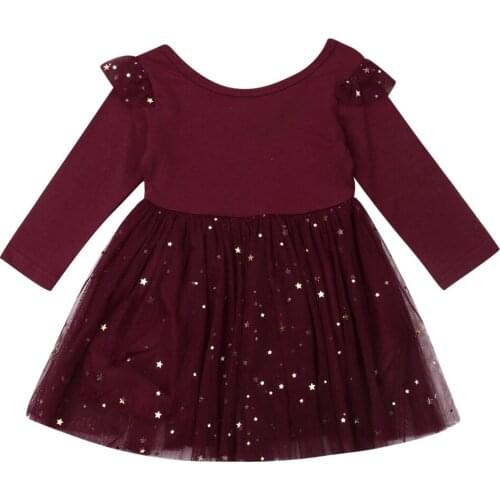 Girls Dresses Wedding Party Formal Bridesmaid Prom Pageant Lace Flowers Gown Kid Flying Sleeve Sequin Tutu Skirt Dress