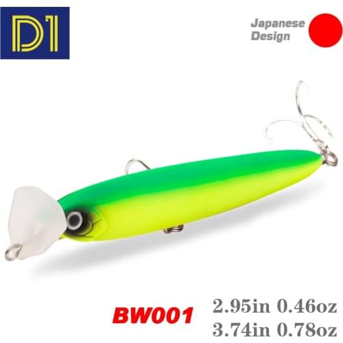 D1 Fishing Lure 75MM 95MM Minnow pencil lures sinking Artificial bait stickbaits fishing seabass bluefish Tackle BW001