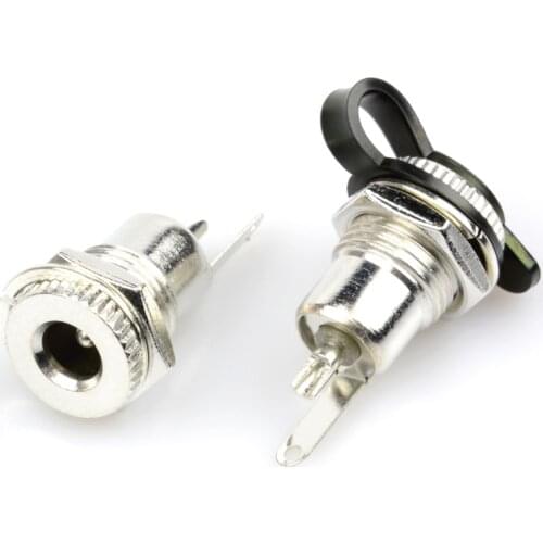 DC099 5.5 mm x 2.1mm DC Power Jack Socket Female Panel Mount Connector Metal DC-099 Open Hole 11MM 5.5*2.1 5.5*2.5