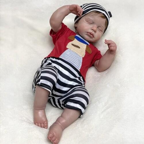 50CM Bebe Reborn High Quality Doll Lifelike Newborn Sleeping Baby Hand-detailed Painting Baby Dolls Bonecas Reborn Bebe Toys