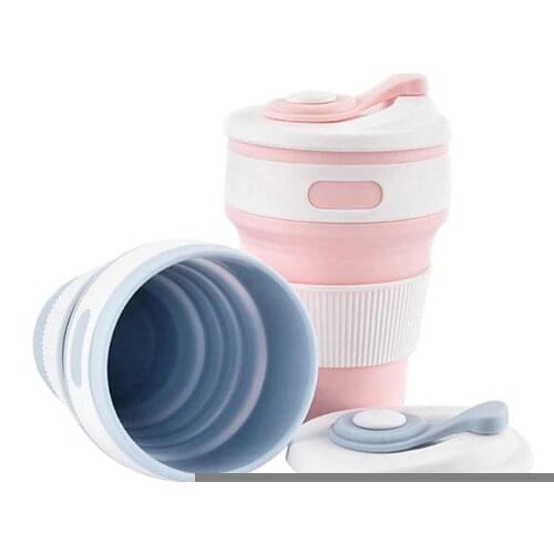 Coffee Mugs Travel Collapsible Silicone Cup Folding Water Cups BPA FREE Food Grade Drinking Ware Mug Tea Coffee Cups
