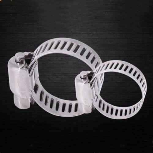 10pcs 201 Stainless Steel Hose Clamp US Pipe Clasp Gas Tube Fitting Fastener Tool
