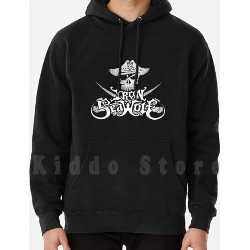 Iron hoodie long sleeve Iron Seawolf Pirate Metal Jolly Roger Band