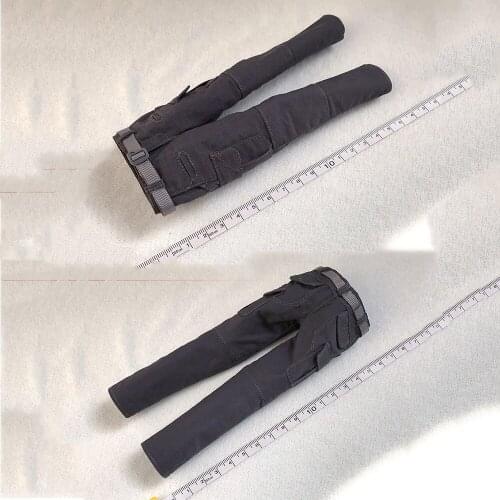 1/6 Female Soldier Pants 12 Inch Trend Casual Dark Gray Overalls with Belt Blocked All