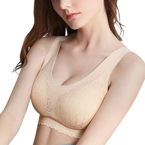 Women Bra Seamless Bras Underwear Lace Brassiere Push Up Bralette With Pad Vest Top Bra