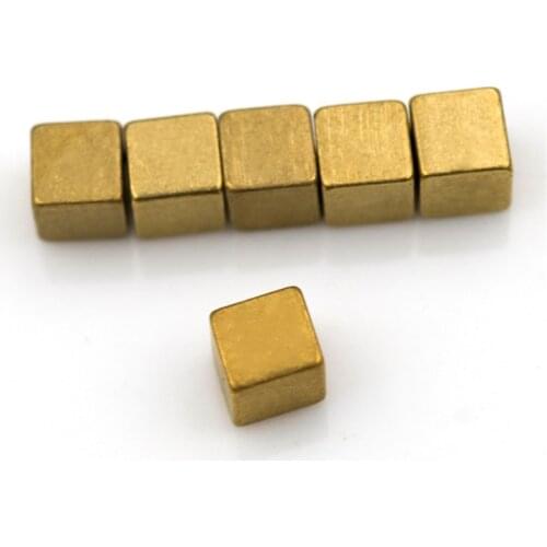 10Pcs/Set 8mm Metal Copper Square Corner Dice Cube Chess Piece Right Angle Cube For Puzzle Board Games