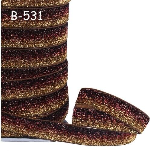 150 yards per lot) wholesale ombre metallic velvet elastic ribbons