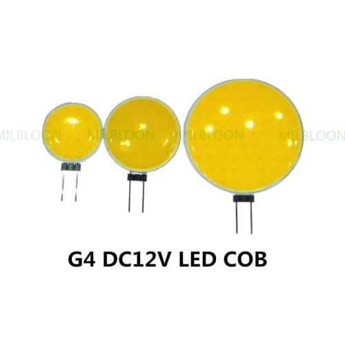 2PCS G4 LED COB 12V 180 Degrees glowing COB LED G4 DC12V chandelier bulb crystal light bulb Flat round LED thin G4 LED-COB BULB