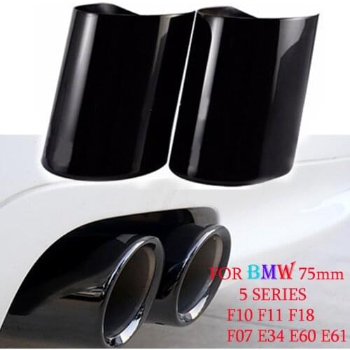 2pcs Car Exhaust Muffler Tip Stainless Steel For BMW 5 Series 520i 525i 528i 530i 535d 535i F10 F11 F18 F07 GT E39 E60 E34 E61