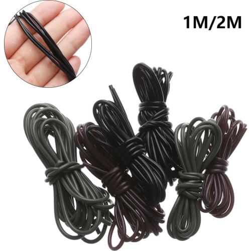 2021 NEW 1m/2m 3 Colors DIY Soft Silicone Rigs Tube Rope Tube Sleeve Fishing Lines For Carp Fishing Tackles Accessories Tool