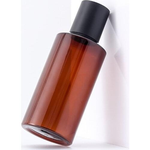 24ps/lot 100ml BPA free Plastic lotion Bottles with Screw cap refillable bottle cream bottle,100ml Amber Portable bottle