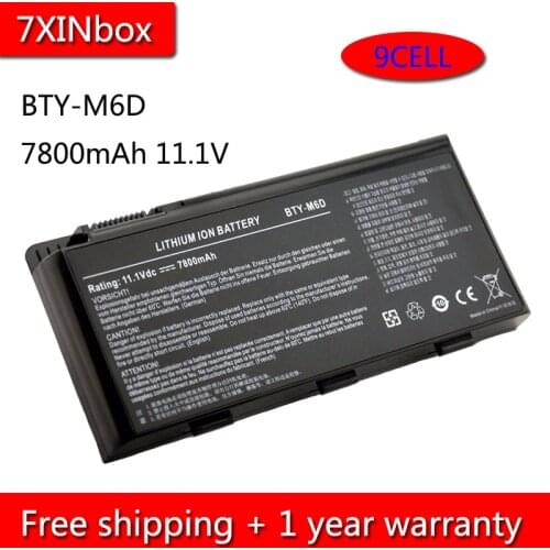 7XINbox 9cell 7800mAh BTY-M6D Laptop Battery For MSI E6603 GT60 GT660 GT663 GT670 GT680DX GT680R GT70 GT780 GT783 GX660D GX780