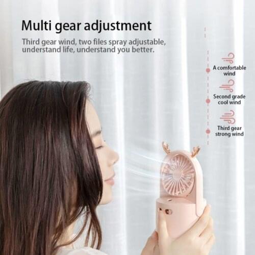 Car Desktop Spray Fan Usb Charging Air Cooler Mini Portable Water-cooling Fan Cooling And Hydrating Fan