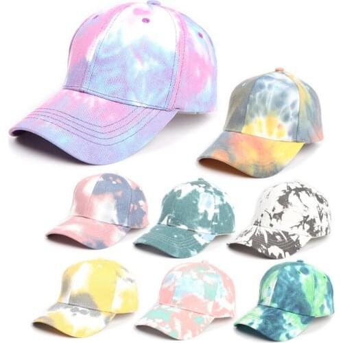 Men Women Tie-Dye Baseball Cap Spring Trend Lovers Hat Outdoor Adjustable Hats