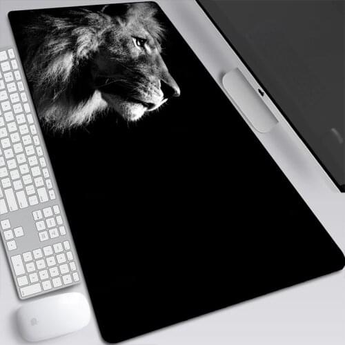 Large Mouse Pad Cool Lion Animal Lock Edge Mousepad Keyboard Computer Mouse Mat Laptop Game Big Desk Mats for CSGO LOL XXL