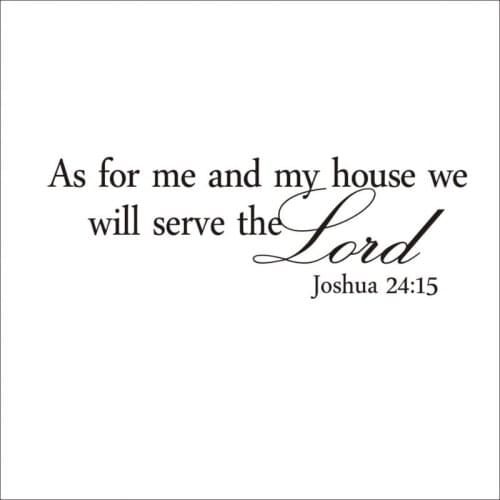 Home Decoration As For Me and My House Famous Quote Wall Decals Vinyl Sticker Bible Verses