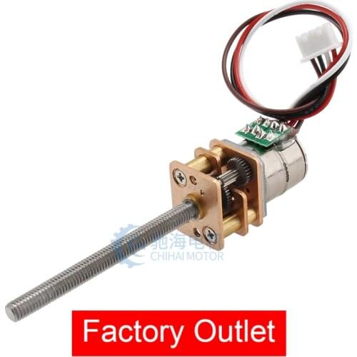 ChiHai Motor CHS-GM12-10BY Straight screw shaft M3*33.6mm 2 phase 4 wire mini dc brushless Stepper gear motor for ip camera