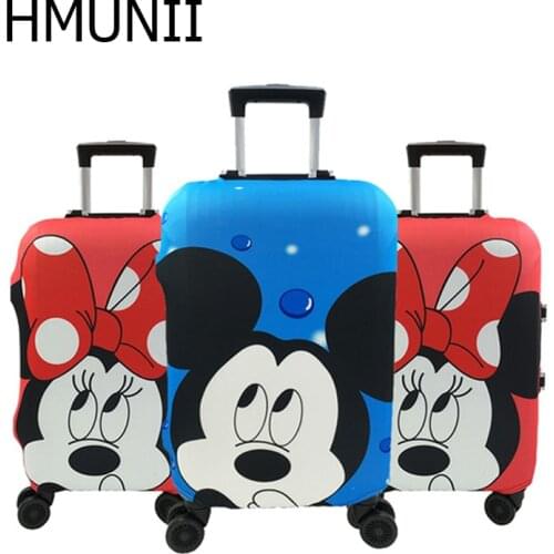 HMUNII Hot Minnie And Mickey Travel Suitcase Protective Cover Elastic Dust Case Cover For 19-32 Inch Trolley Travel Accessories