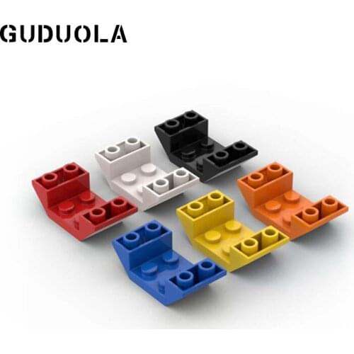 Guduola Slope 2 x 4 (45°) Double Inverted with Open Center 4871 Small Particl MOC Assembly Building Block Toys Parts 20pcs/lot