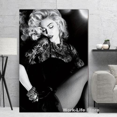 Canvas Poster Modern Madonna Ciccone Home Decor Print Actor Painting Wall Artwork Famous Singer Modular Picture For Living Room