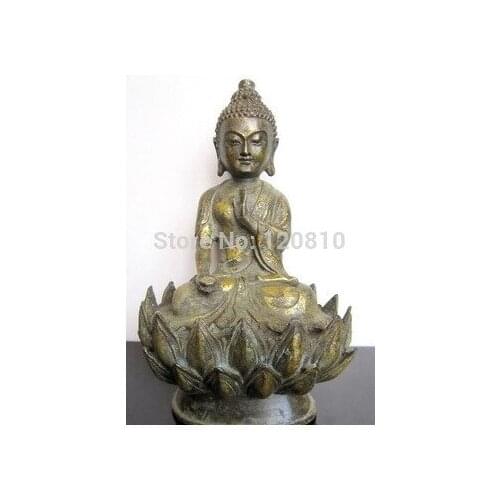 Exquisite Old copper Buddha Statue/ Sculpture,Lotus base, best collection