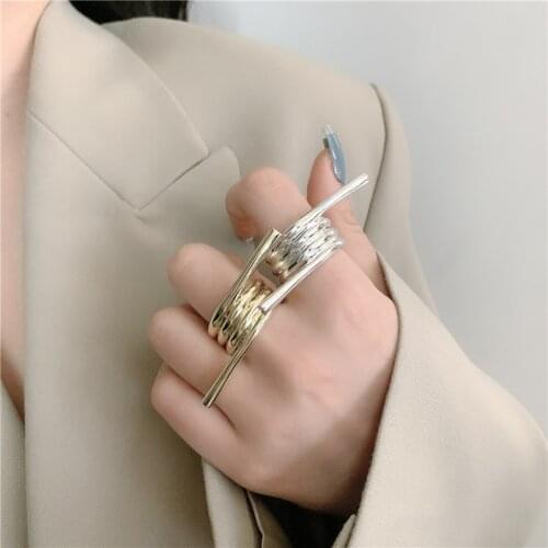 Metal wire winding rings for women layered spiral ring unusual unique cool jewelry y2k teenage girls