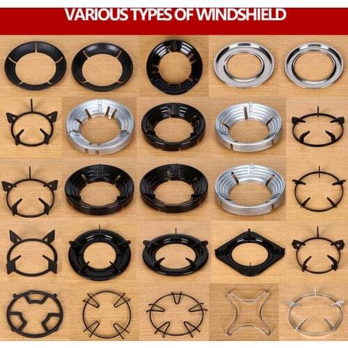Wind Shield Bracket Gas Stove Energy Saving Cover Disk Fire Reflection Windproof Bracket Accessories For LPG Cooker Kitchen