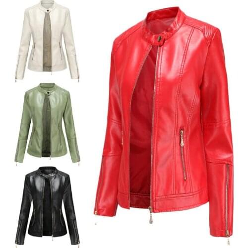 Women Leather Jacket Female Slim Autumn PU Punk Jackets Motorcycle Biker Coat Hot New Fashion Punk Brand Clothing Coats