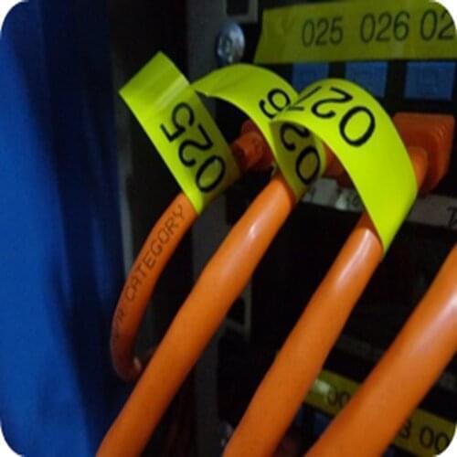 MC-1500-595-YL-BK compatible label tape for BMP-41BMP-51 BMP-53 PC Linked Black on Yellow Translucent printer ribbon