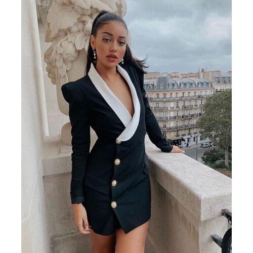 Babatique Winter Fashion 2021 Sexy Long Sleeve Single Breasted Winter Celebrity Black Coat Designer Outwear Jacket Coat