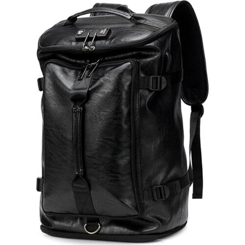 Mens Backpack Vintage Leather Backpack School Bag Mens Travel Bags High Quality Large Capacity Backpack Laptop Backpack Bag