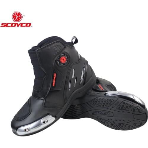 SCOYCO Motorcycle Boots Moto Motorbike Racing Boot Motocross Off-Road Racing Ankle Boots Street Riding Shoes Protective Gear