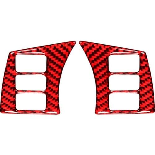 For Nissan 350Z 2006-2009 Carbon Fiber Steering Wheel Button Panel Cover Sticker