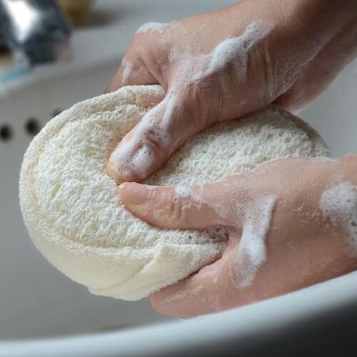 Natural Loofah Bath Shower Sponge Body Scrubber Exfoliator Washing Pad Bathroom Accessories K0AB