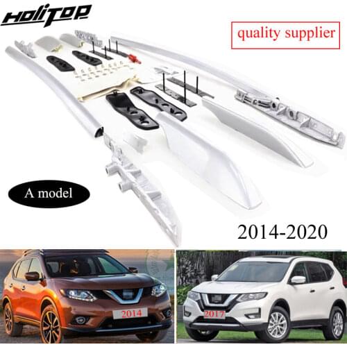 Newest roof rack roof rail bar for Nissan X-trail Rogue 2014 2015 2016 2017 2018 2019 2020, aluminum alloy,fix by screws or glue