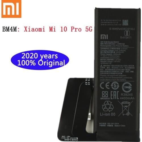 2020 years xiao mi 100% Original 4500mAh Battery BM4M For Xiaomi Mi 10 Pro 5G 10Pro Genuine Phone bateria Batteries